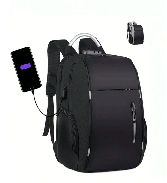 Mochila Antirrobo con Candado Negro